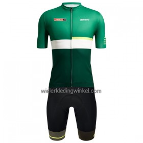 Set Fietsshirt + Korte Koersbroek 2022 LA Vuelta Sierra Nevada Groen Wit